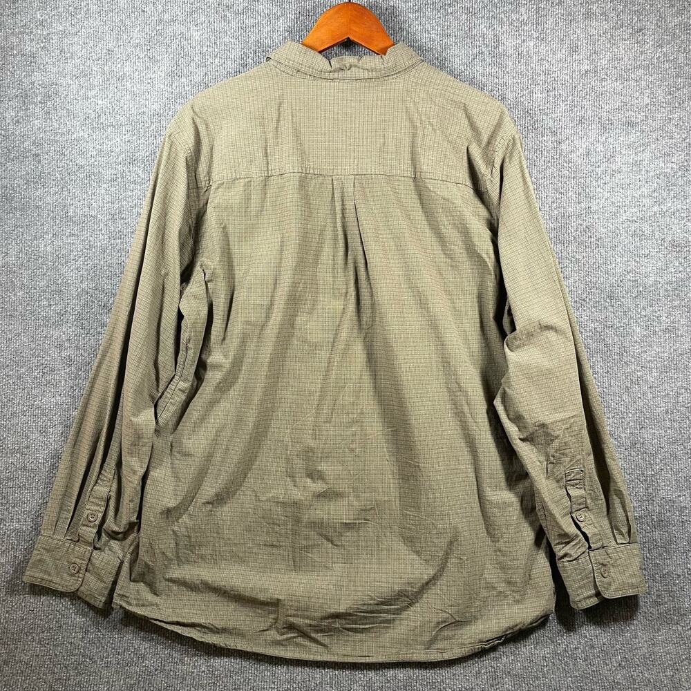 The North Face Button Up Shirt Men's XL Beige Check Long Sleeve Hiking Outdoors - Picture 9 of 10